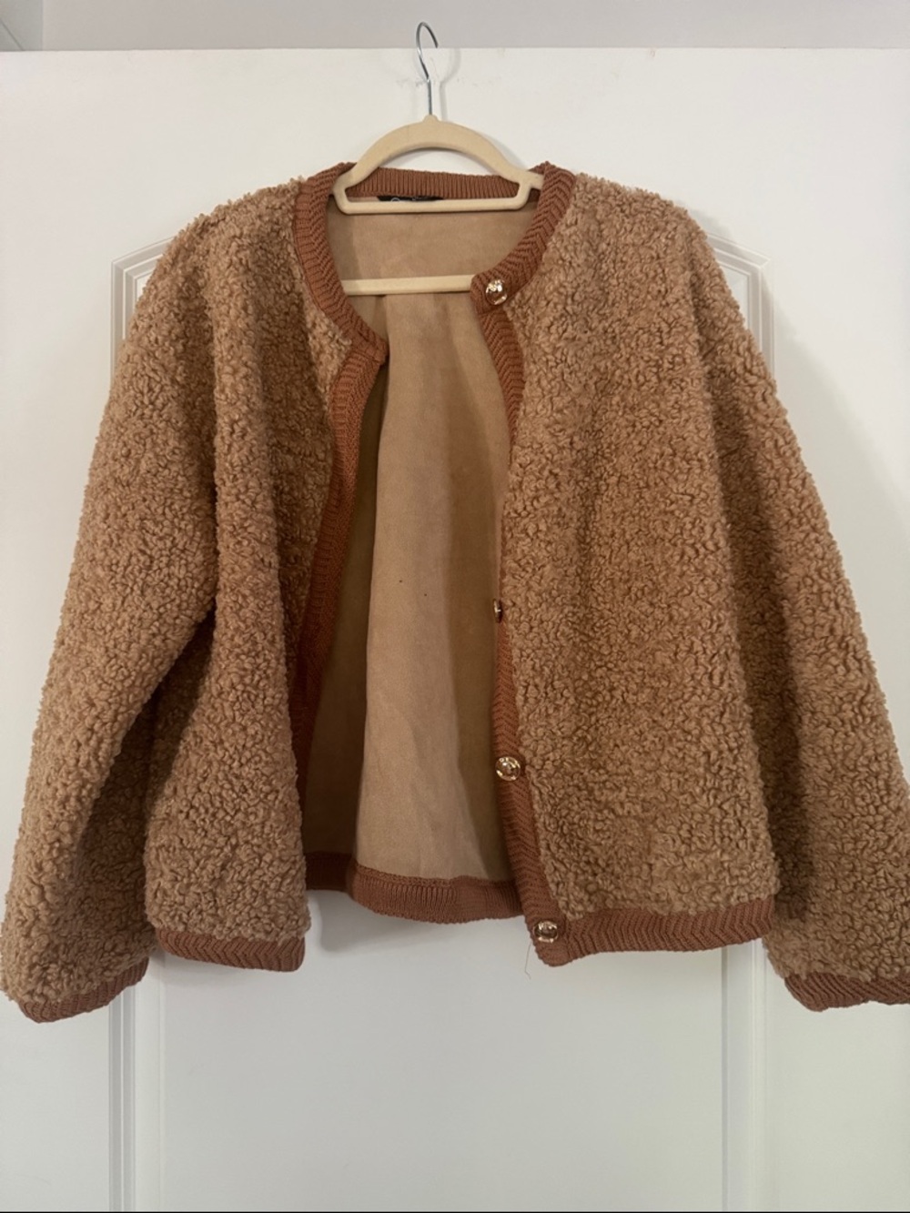 Teddy Jacket - Camel Sherpa Coat